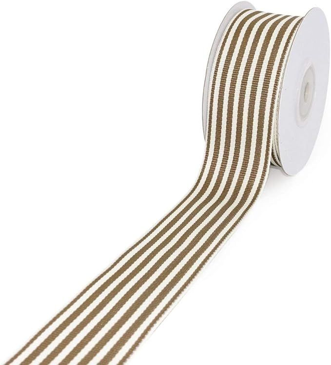 Amazon.com : CT CRAFT LLC Woven Stripped Ribbon for Home Decor, Gift Wrapping, DIY Crafts, 33 mm ... | Amazon (US)