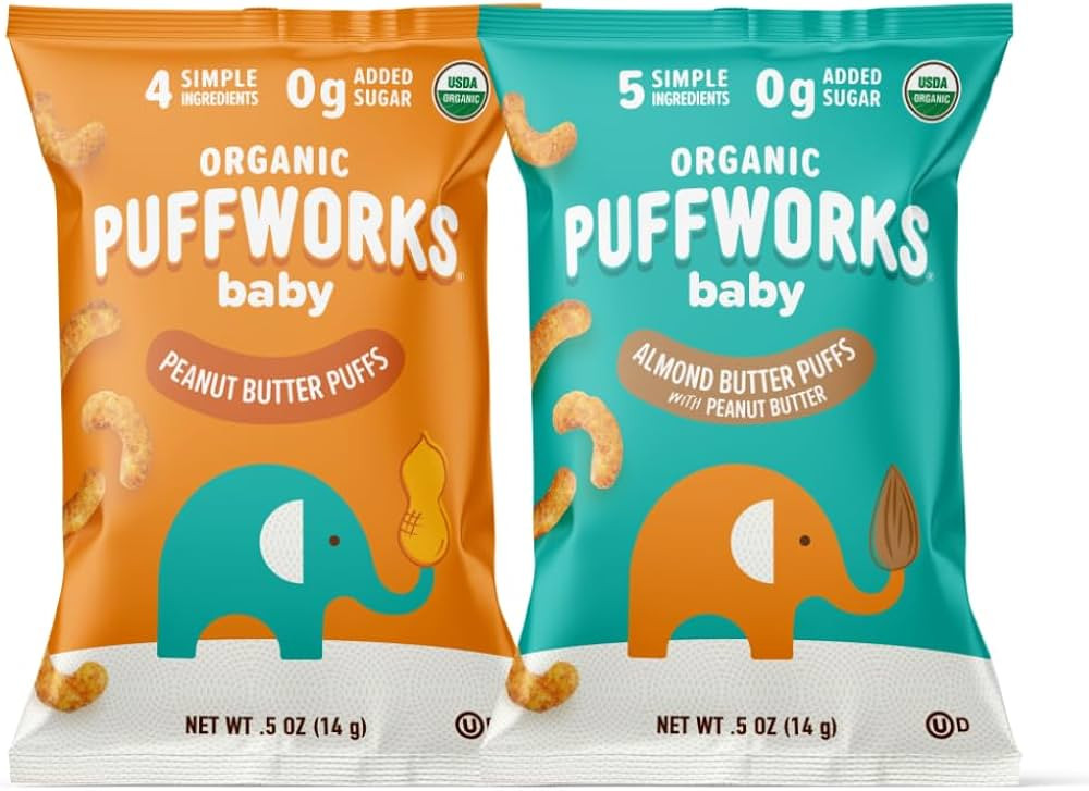Puffworks Baby Peanut and Almond Variety Pack, Perfect for Early Peanut Introduction, Plant Prote... | Amazon (US)