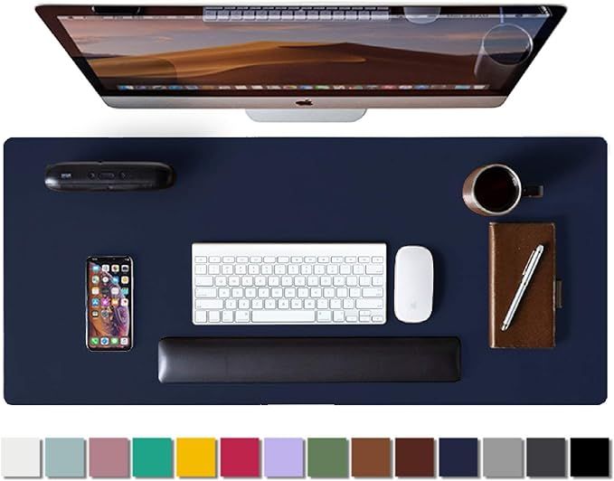 Leather Desk Pad Protector,Mouse Pad,Office Desk Mat,Non-Slip PU Leather Desk Blotter,Laptop Desk... | Amazon (US)