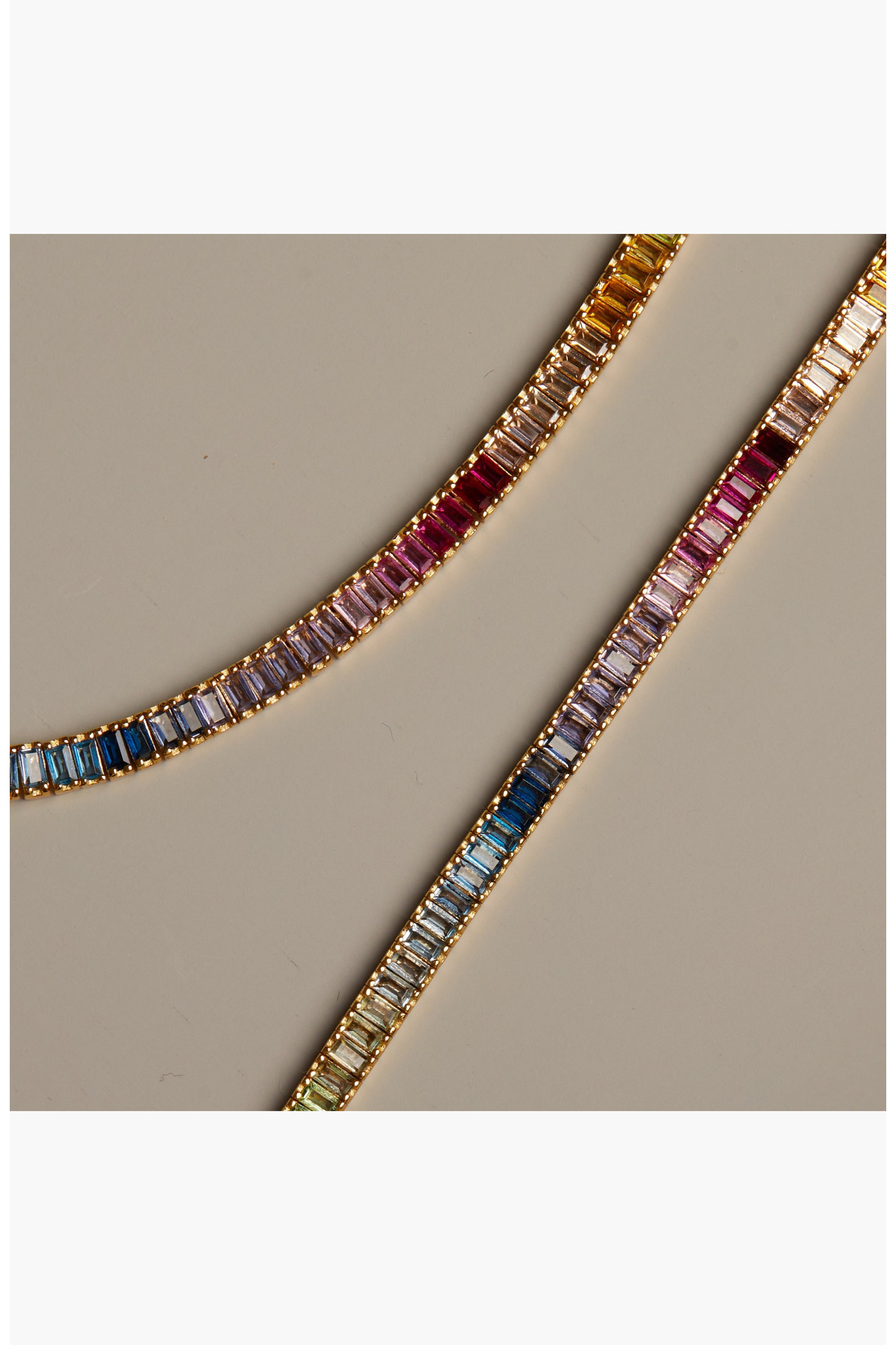 Ombr\u00e9 Rainbow Baguette Tennis Bracelet (Women) | Nordstrom | Nordstrom