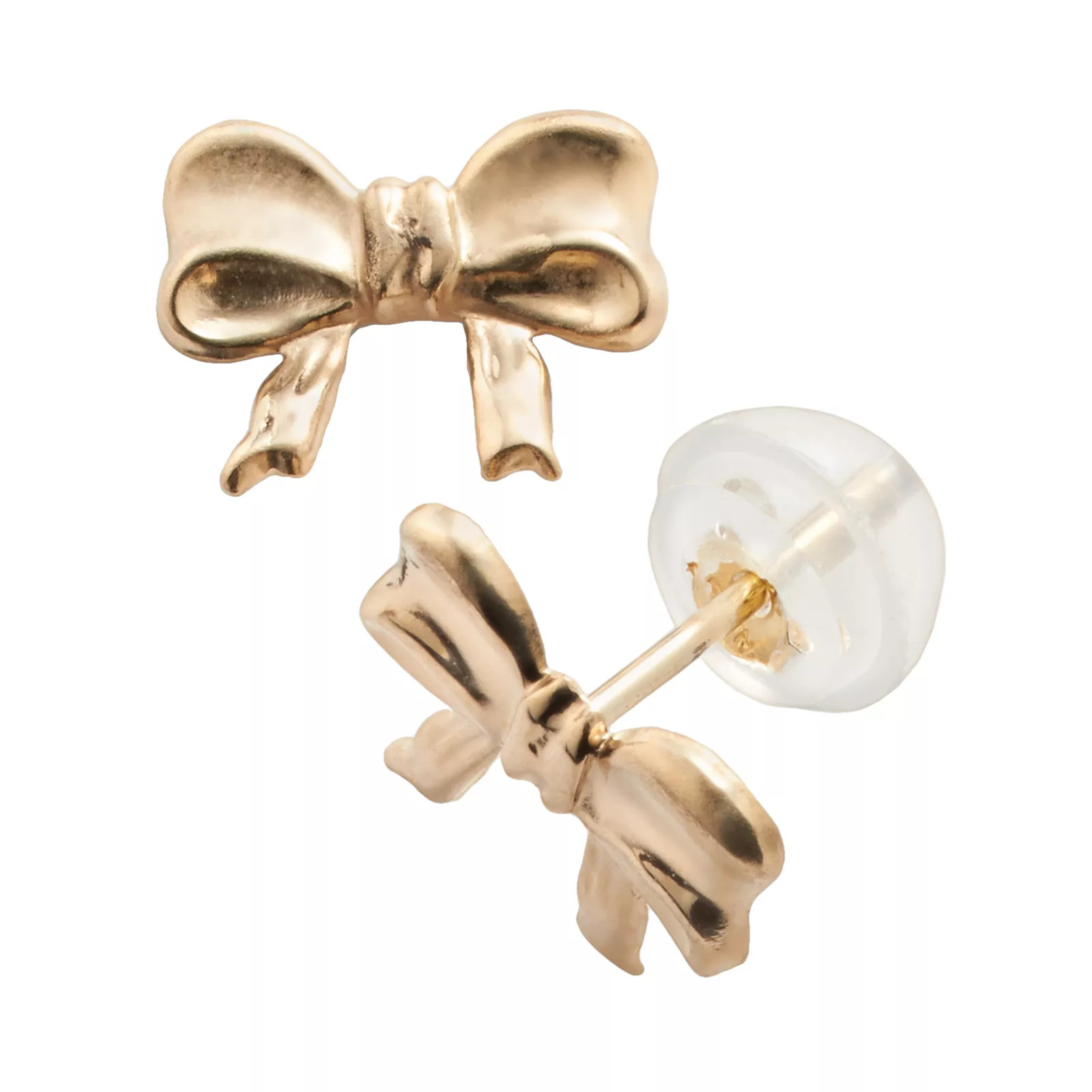 Junior Jewels 14k Gold Bow Stud Earrings - Kids, Girl's, Yellow | Kohl's
