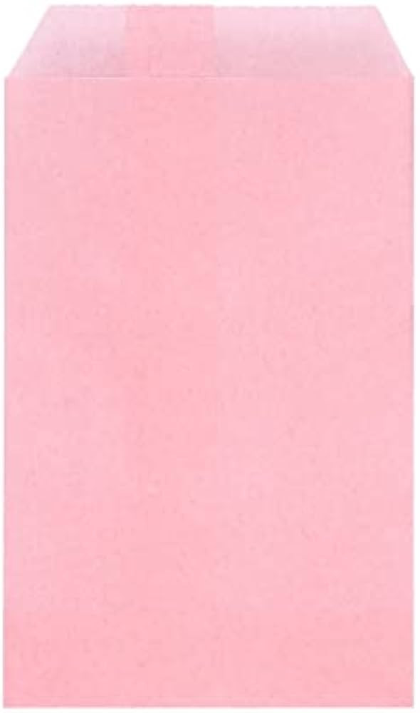 Baby Pink Small Flat Greaseproof Kraft Paper Treat Bags 3x5 for Bakery Cookies Candies Dessert Ch... | Amazon (US)