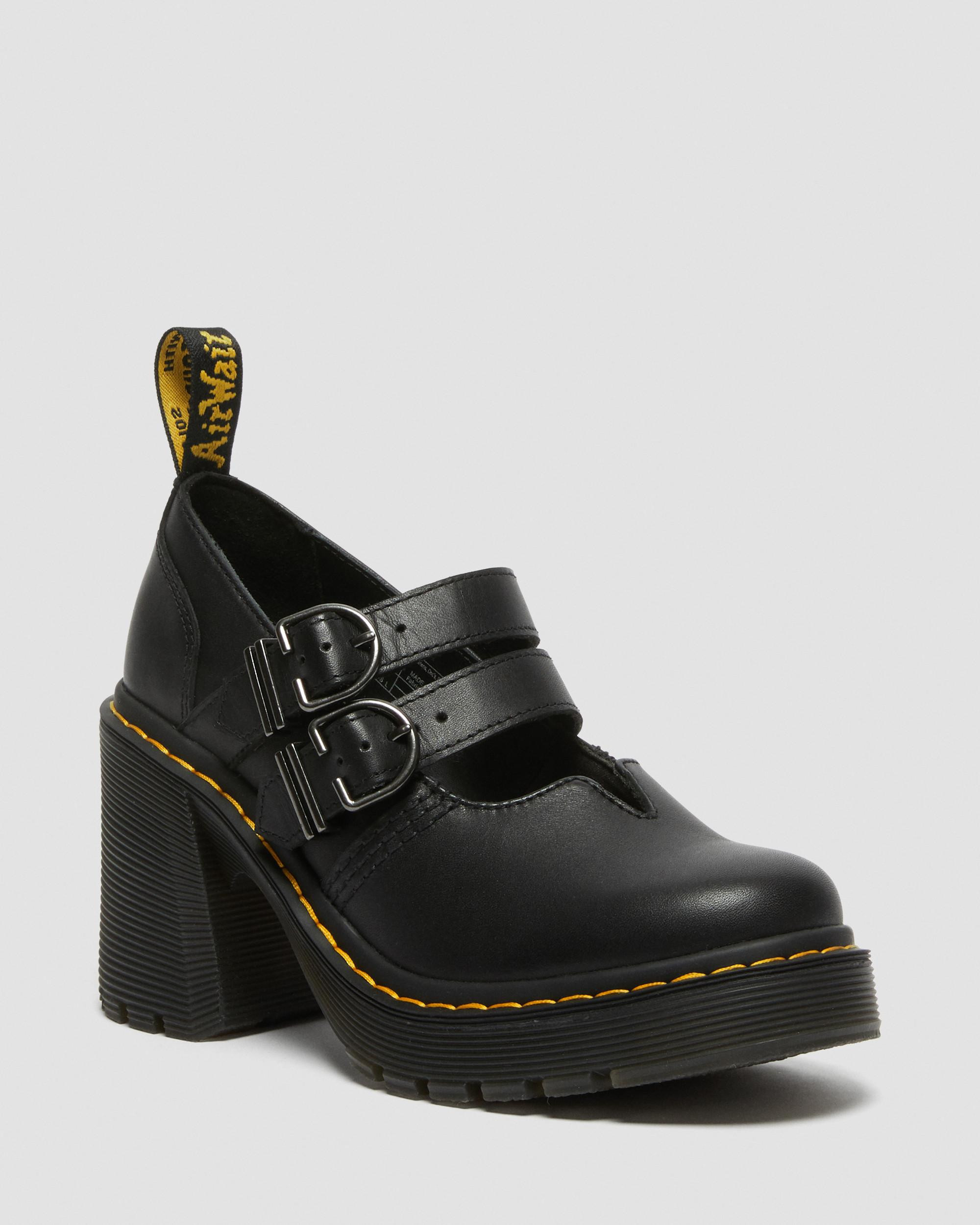 Eviee Sendal Leather Heeled Mary Jane Shoes | Dr Martens (UK)