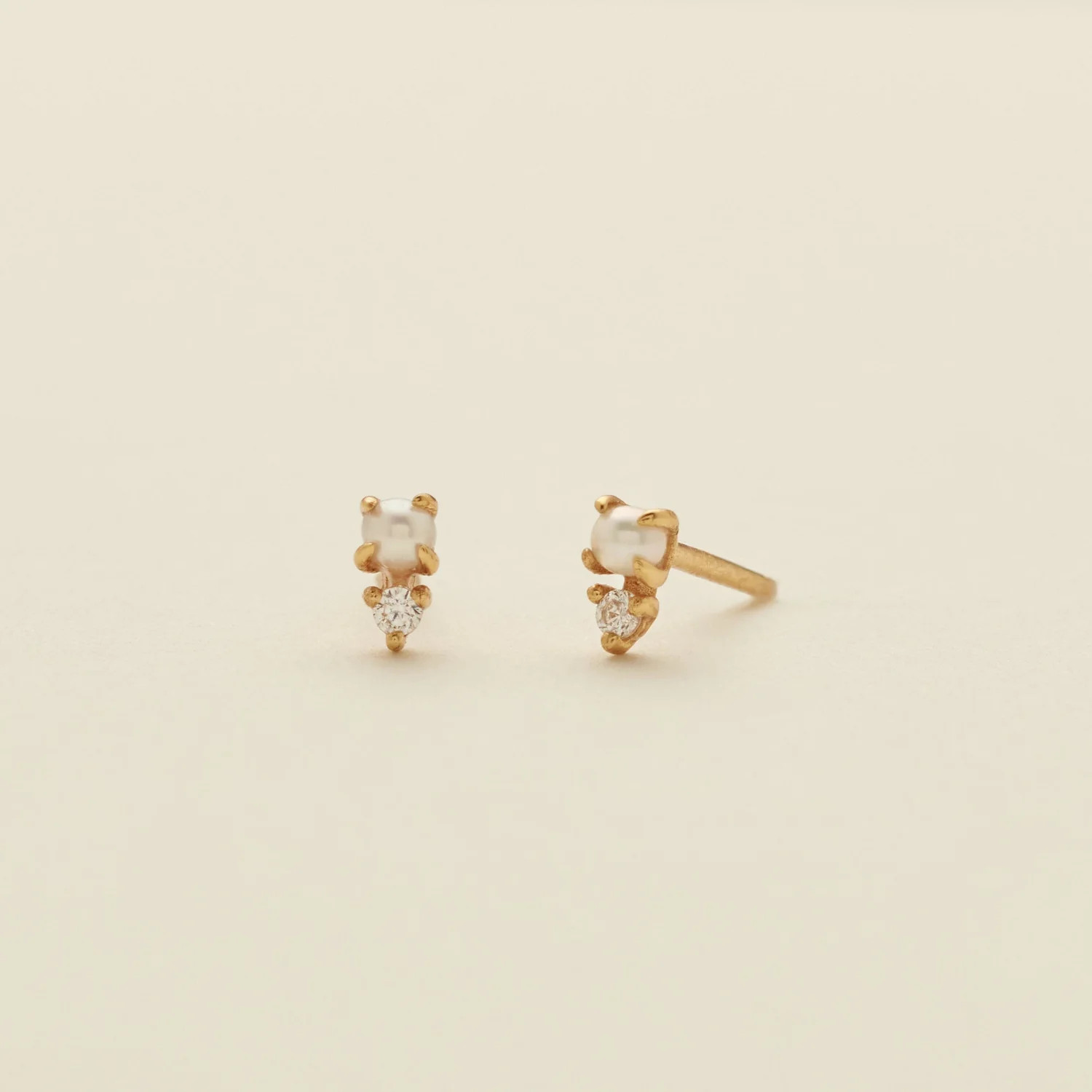 Petite Pearl Stud Earrings | Made by Mary (US)