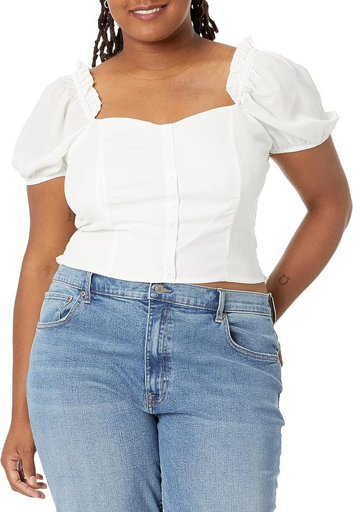 Wild Meadow Women's Puff Sleeve Smocked Back Top | Amazon (US)