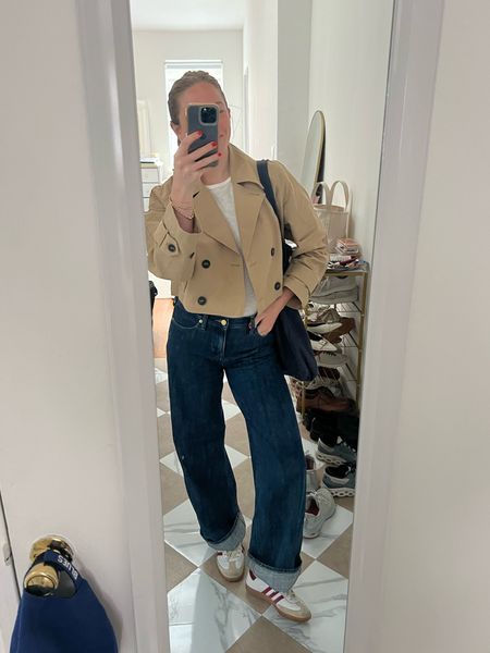 Making these new jeans my personality!! Cropped trench is linked on my outfits IG highlight since I can’t link it here 

#LTKSeasonal #LTKfindsunder100 #LTKsalealert