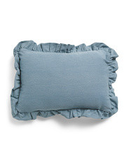 14x20 Denim Ruffle Lumbar Pillow | Home | Marshalls | Marshalls