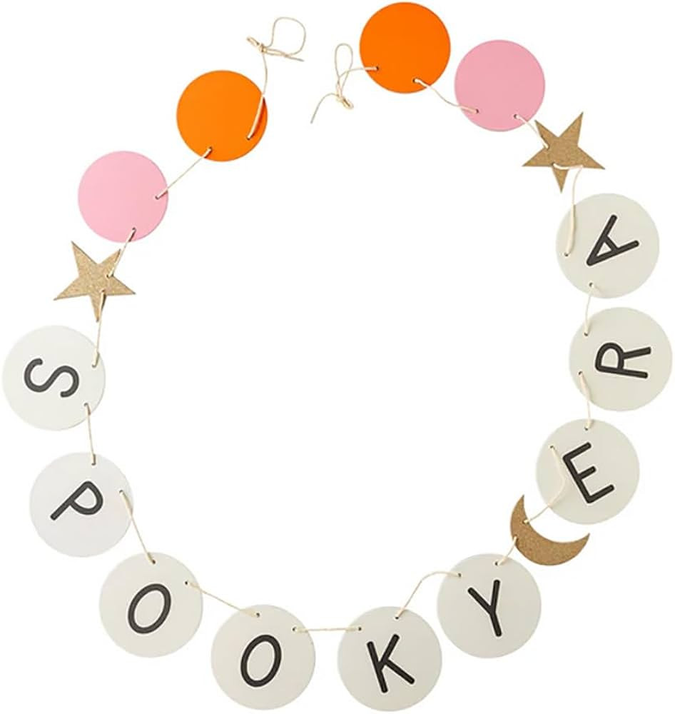 Halloween Banner Spooky Era Friendship Bracelet, Hanging Halloween Decor Cardboard Beaded Bracele... | Amazon (US)