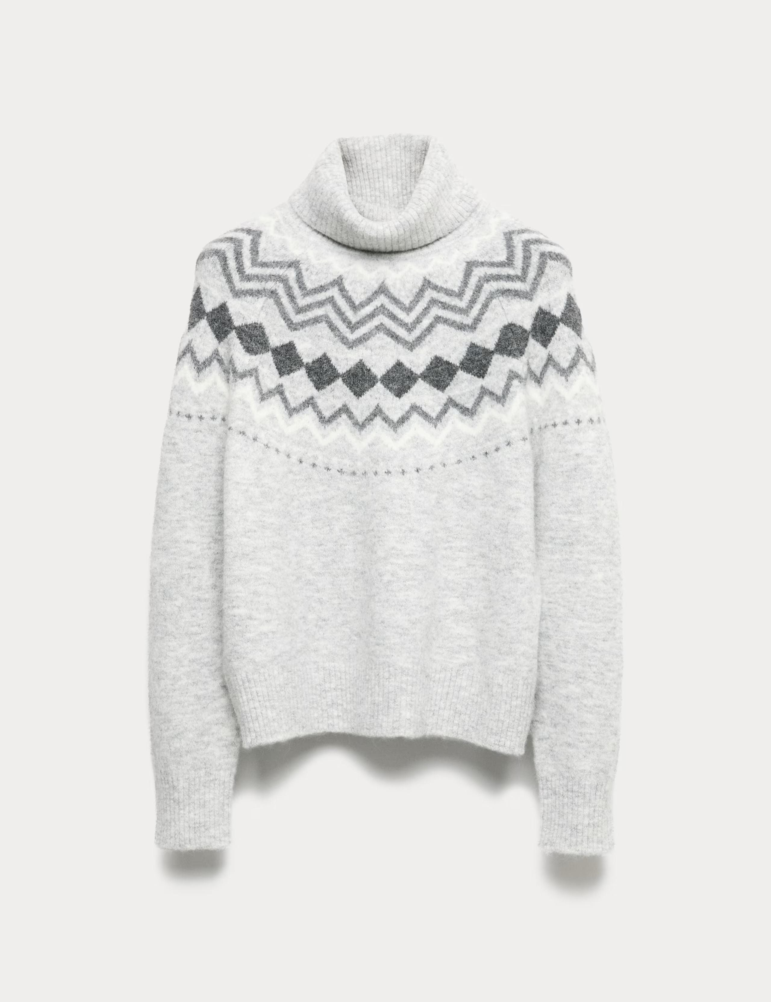 Fair Isle Roll Neck Jumper with Wool | Marks & Spencer (UK)