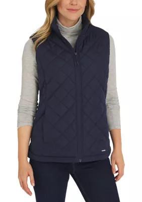 LANDS' END Women's Puffer Vest, Navy Blue | Belk