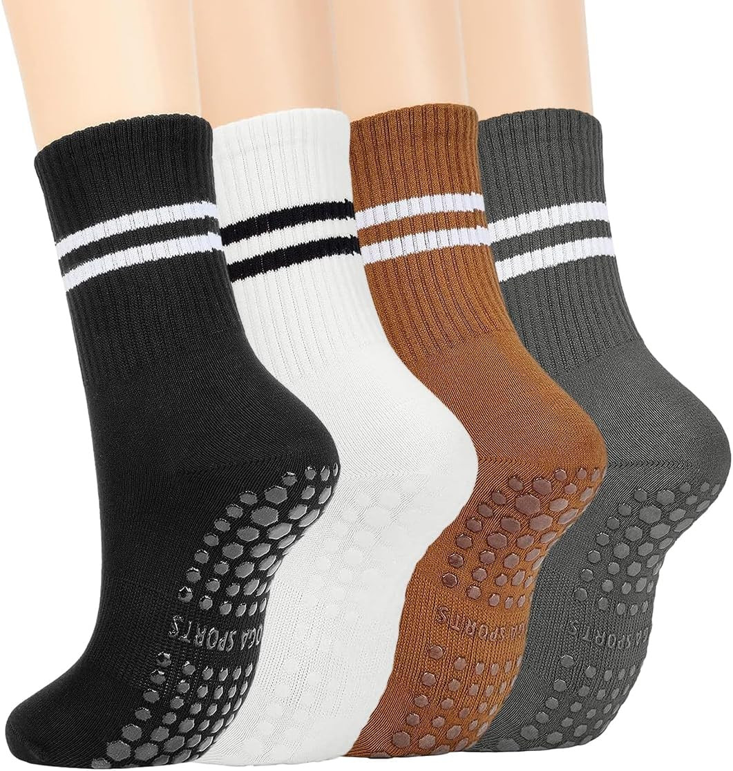 Alternova Yoga Socks with Grips for Women, Non Slip Grip Socks for Yoga, Pilates, Barre, Dance | Amazon (US)