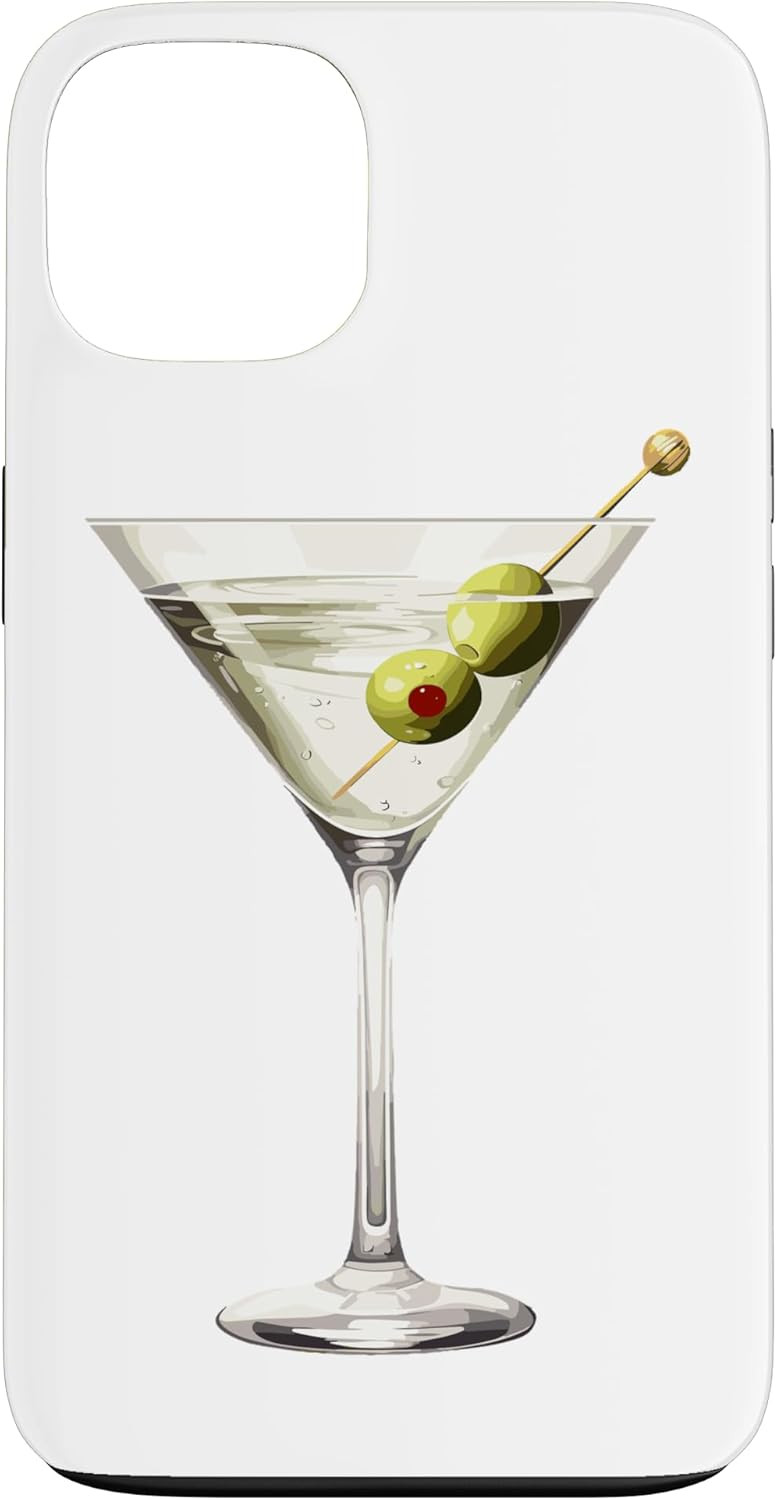 iPhone 13 Martini Glass Green Olive Bartender Vodka Gin Cocktail Drink Case | Amazon (US)