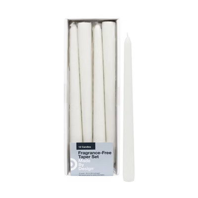 10" 12pk Unscented Taper Candle Set - Made By Design | Target