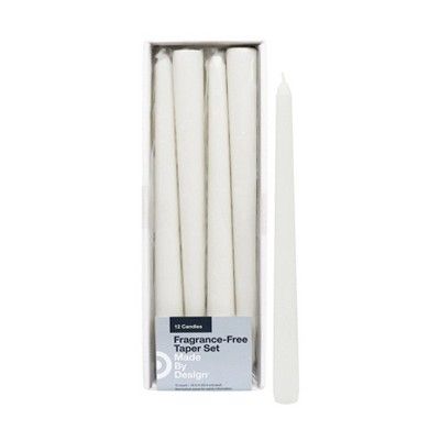 10" 12pk Unscented Taper Candle Set - Made By Design&#153; | Target