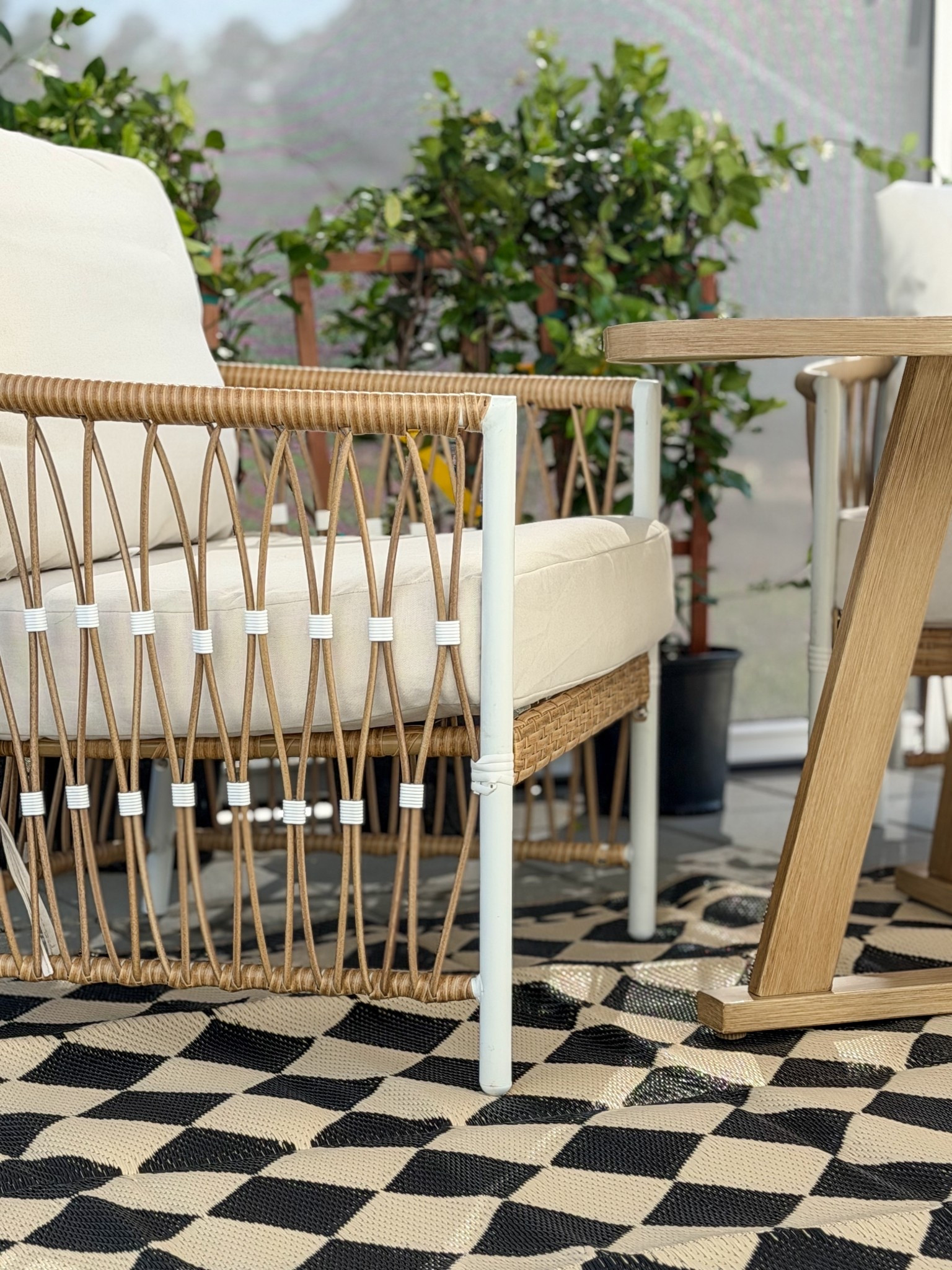 A little sneak peek of the patio set we got for under the pergola! Stay tuned for the full reveal. 🤍

#LTKSeasonal #LTKHome