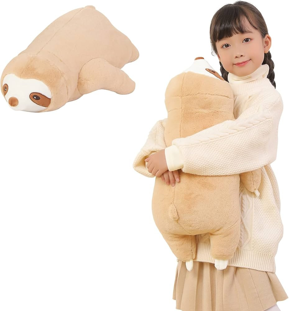 FFxiong 24 Inch Sloth Stuffed Animal Pillow Cute Doll Soft Hugging Body Plush Toys Large Throw Pi... | Amazon (US)