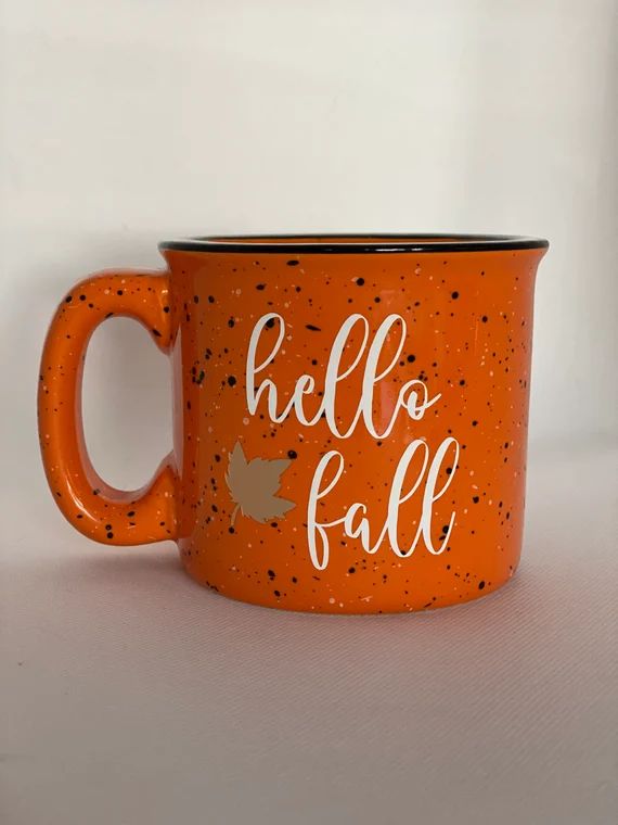 Hello Fall coffee mug | Fall Mugs | Fall Decor | Campfire mugs | Fall campfire mug | Campfire Mug | Etsy (US)