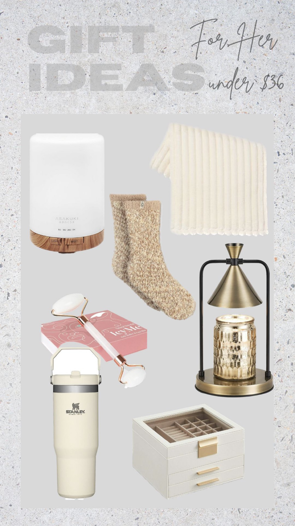 Simple gift ideas for her under $36

Cozy gifts, gift ideas for her, Christmas gift ideas, gift guide, gifts for a friend, trendy gifts

#LTKfindsunder50 #LTKHoliday #LTKGiftGuide