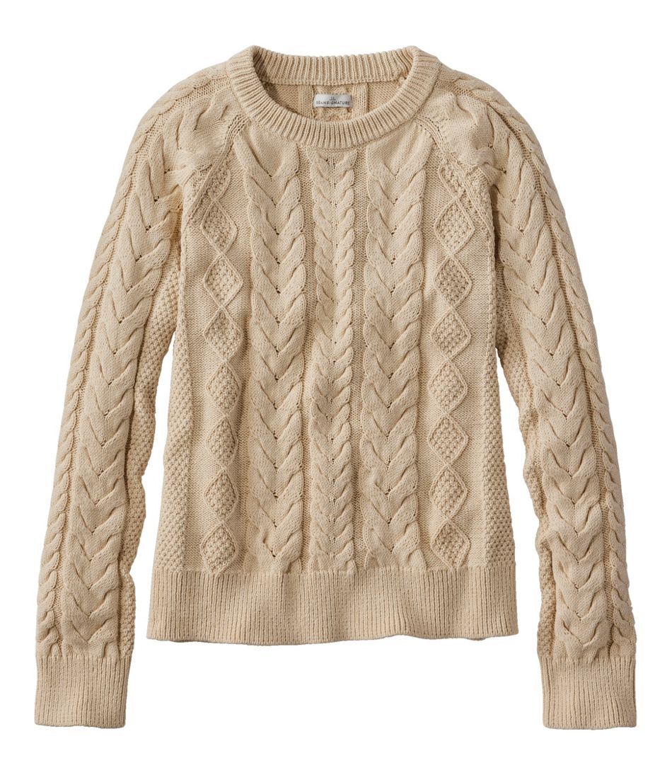 Women's Signature Classic Fisherman Sweater, Crewneck | Sweaters at L.L.Bean | L.L. Bean