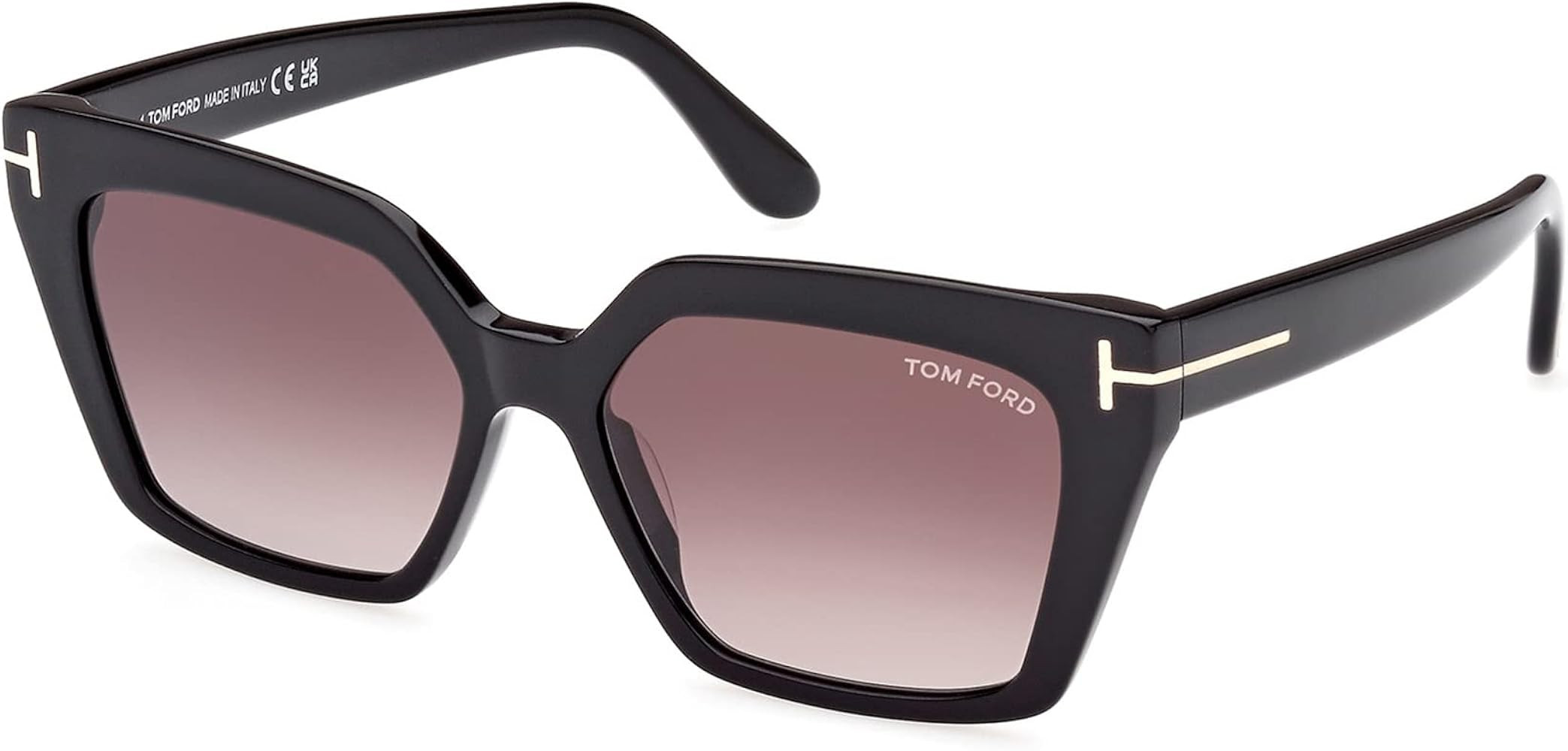 Tom Ford WINONA FT 1030 Shiny Black/Light Violet Shaded 53/15/140 women Sunglasses | Amazon (US)