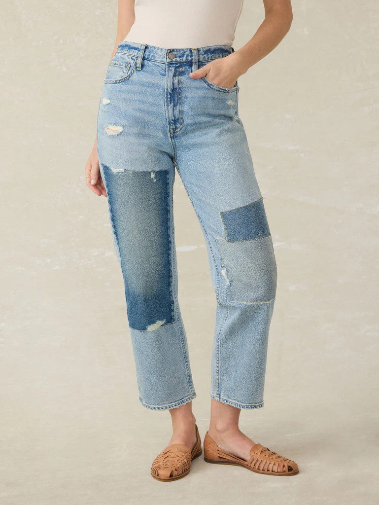 90s Crop Patchwork Jean - Heirloom Indigo Wash | Faherty