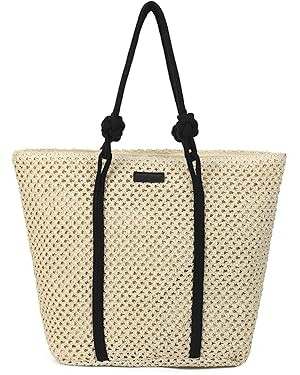 Gladdon Straw Tote Bag Beach Accessories for Women Vacation Woven Large Shoulder Purses | Amazon (US)