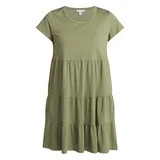 Time and Tru Women's Tiered Cotton Mini Dress with Short Sleeves, Sizes XS-XXXL | Walmart (US)