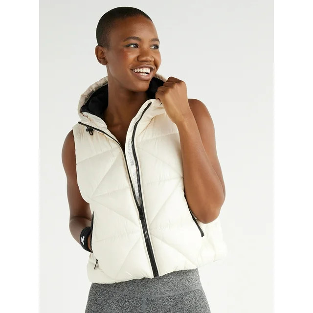 Love & Sports Women's Puffer Vest with Hood, Sizes XS-XXXL | Walmart (US)