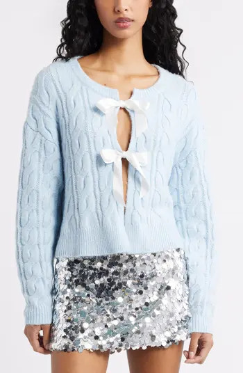 Cable Bow Tie Cardigan | Nordstrom