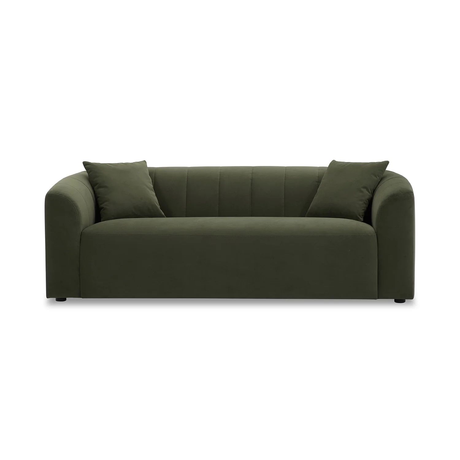 Cole & Rye Curved Sofa, Olive Velvet | Walmart (US)