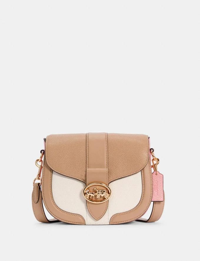 Georgie Saddle Bag in Colorblock | Coach Outlet
