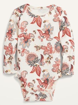 Unisex Long-Sleeve Floral Bodysuit for Baby | Old Navy (US)