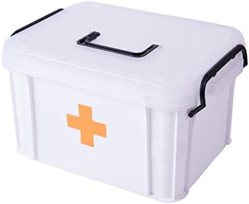 Basicwise QI003347 First Aid Medical Kit Container, Large, White | Amazon (US)