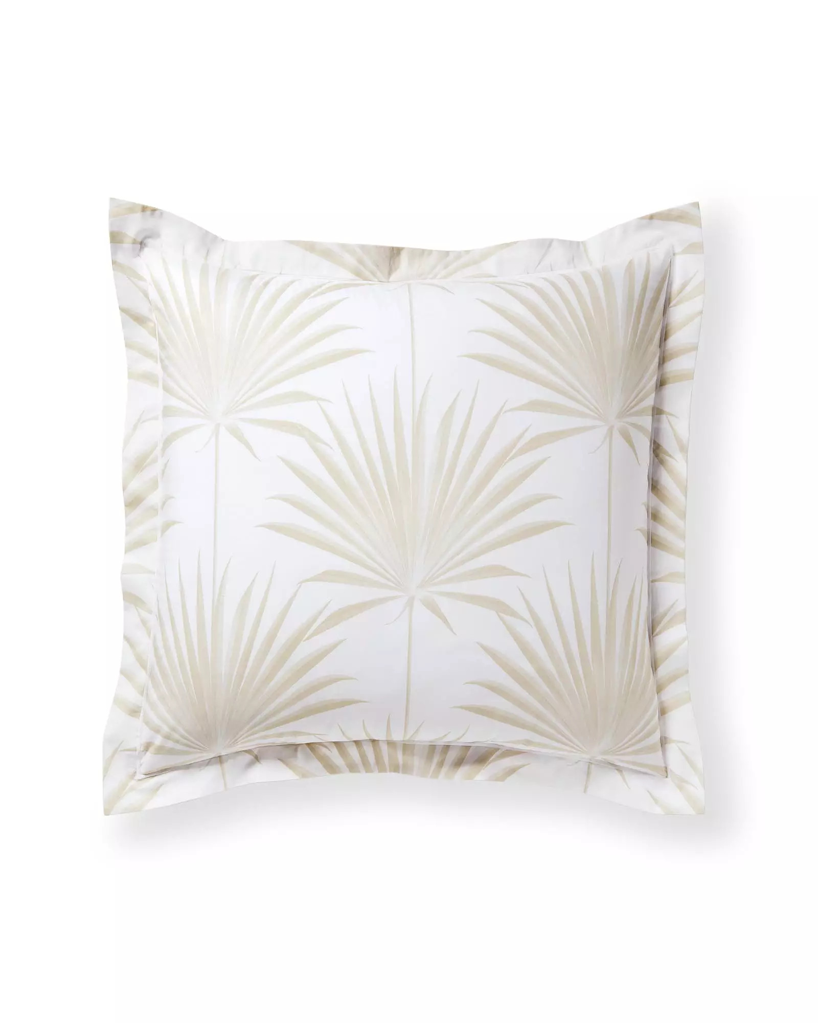 Island Palm Percale Sham | Serena and Lily