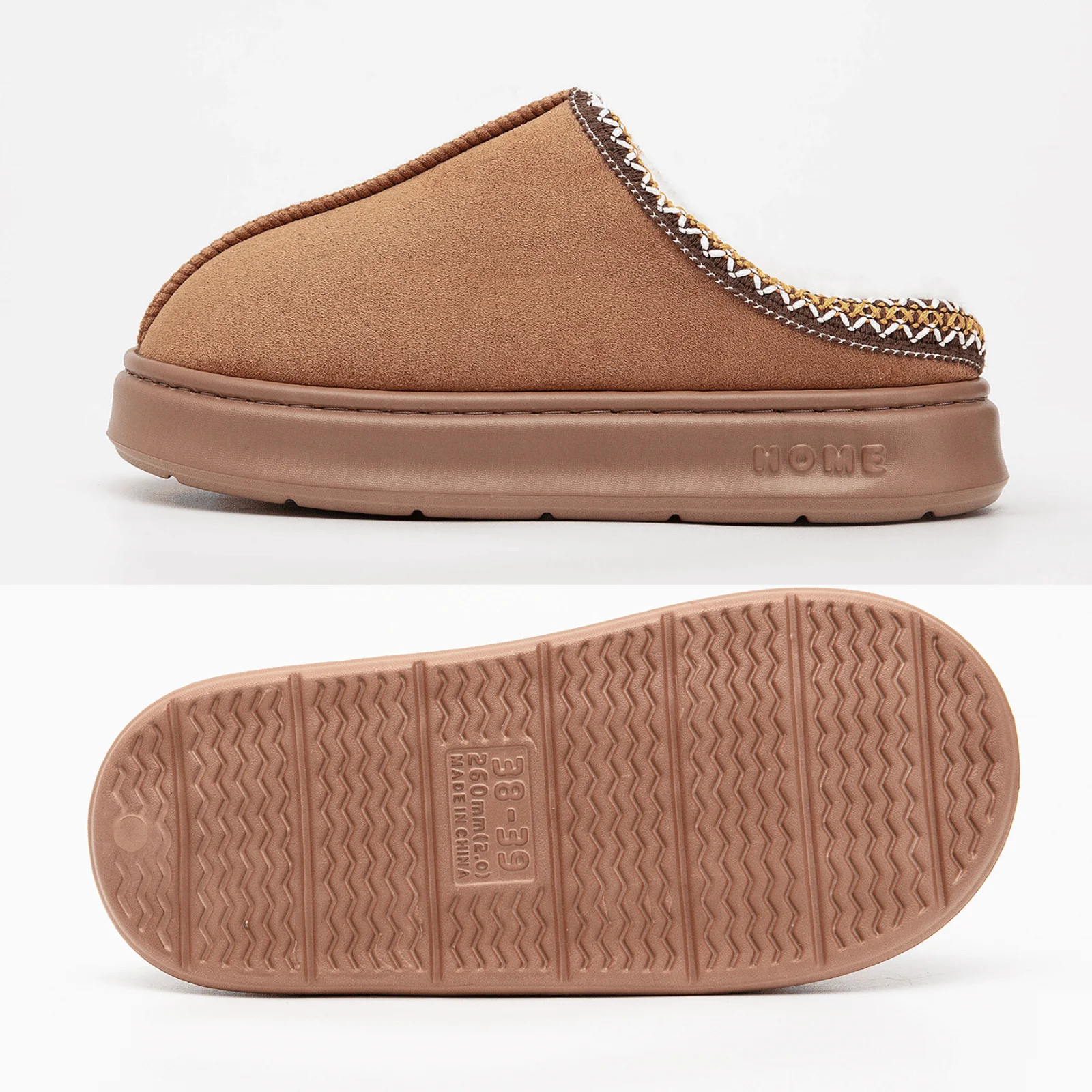 BERANMEY Cozy Platform Fuzzy Slippers for Women and Men Short Ankle Slippers with Anti-Slip Sole ... | Walmart (US)