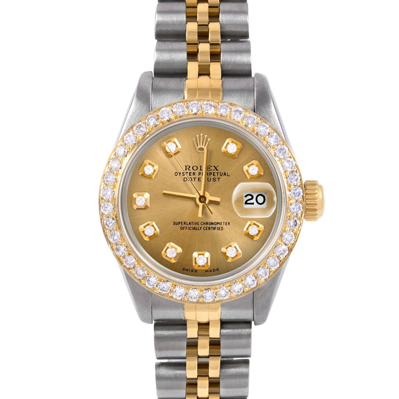 Pre-Owned Rolex 6917 Ladies 26mm Datejust Wristwatch Champagne Diamond (3 Year Warranty) (Good) | Walmart (US)