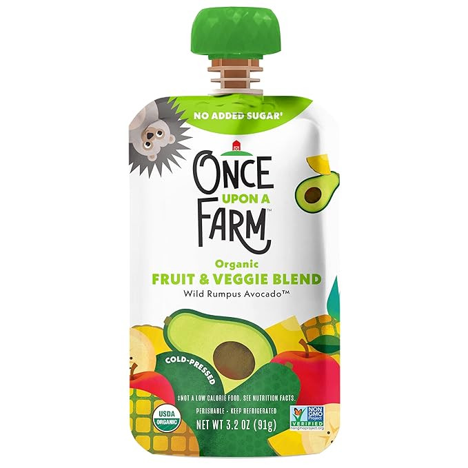 Once Upon a Farm Organic Pouch, Wild Rumpus Avocado, 3.2 Ounce | Amazon (US)