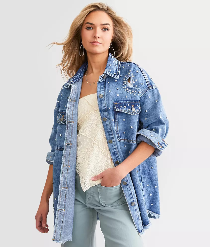 Rhinestone Denim Jacket | Buckle