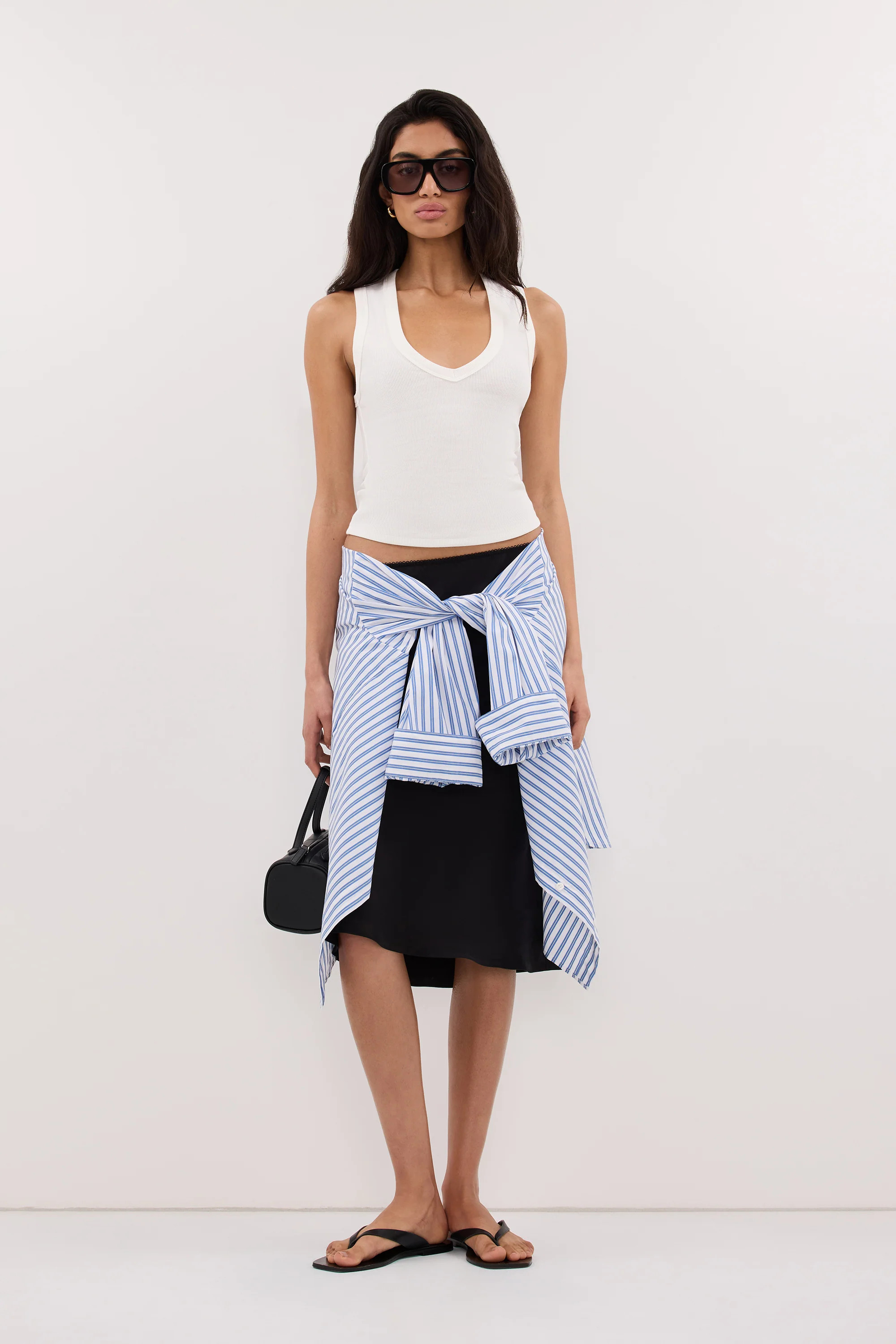 YASMIN OFF WHITE KNIT TANK | DISSH