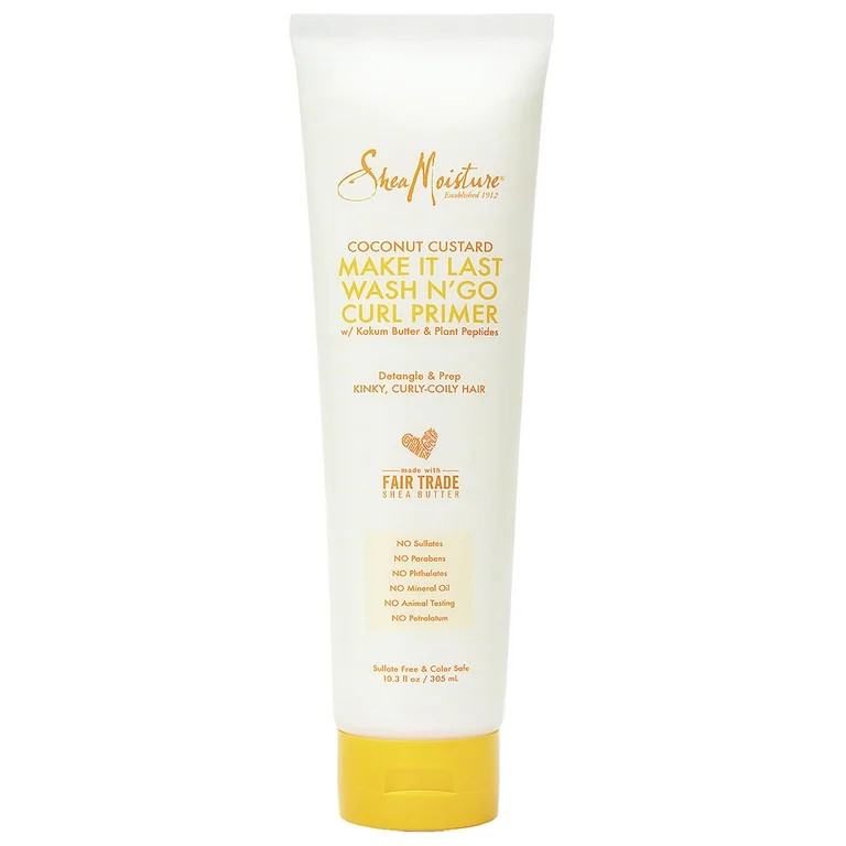 SheaMoisture Coconut Custard Make It Last Wash N Go Curl Primer, 10.3 oz | Walmart (US)