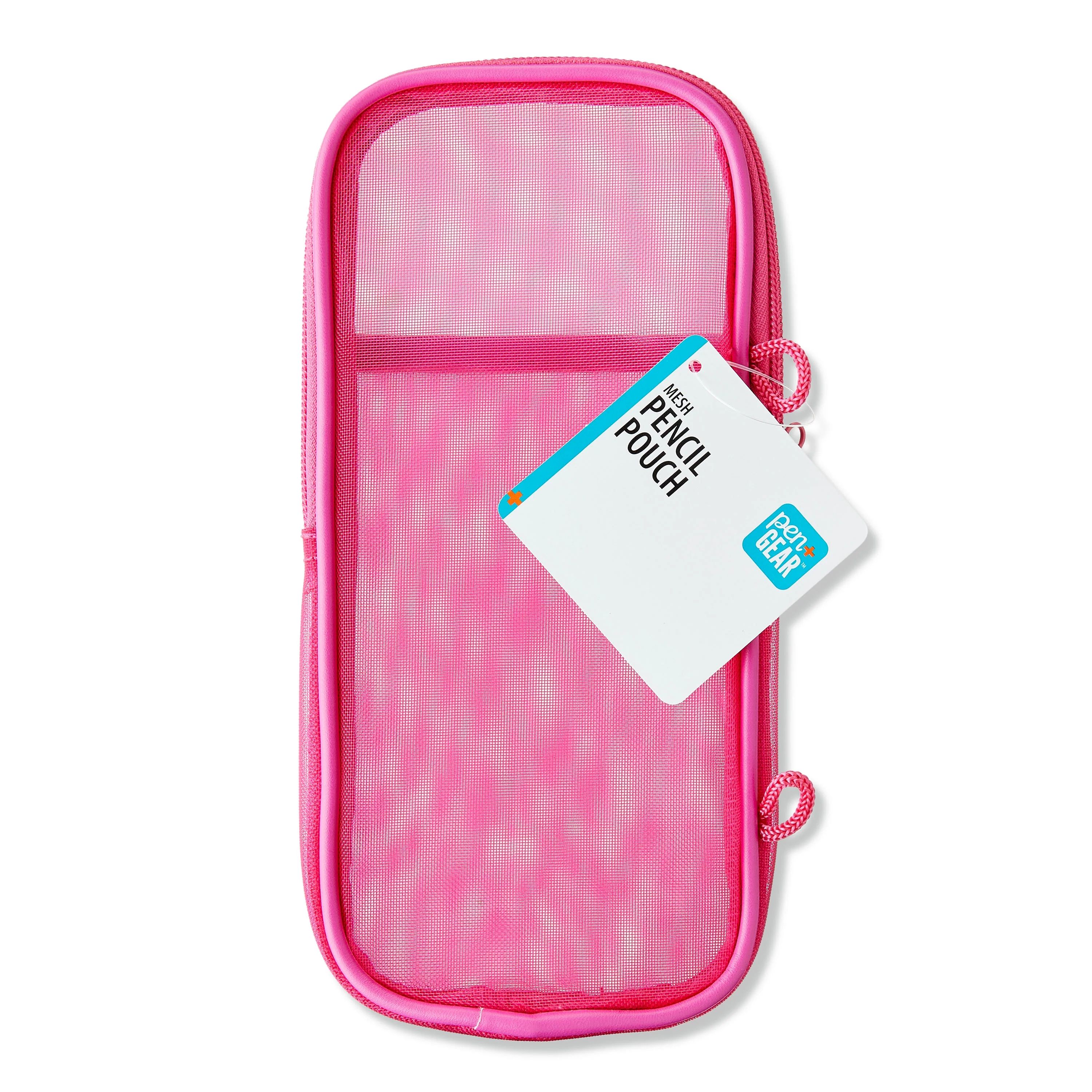 Pen+Gear Slim Mesh Pencil Pouch, Pink | Walmart (US)