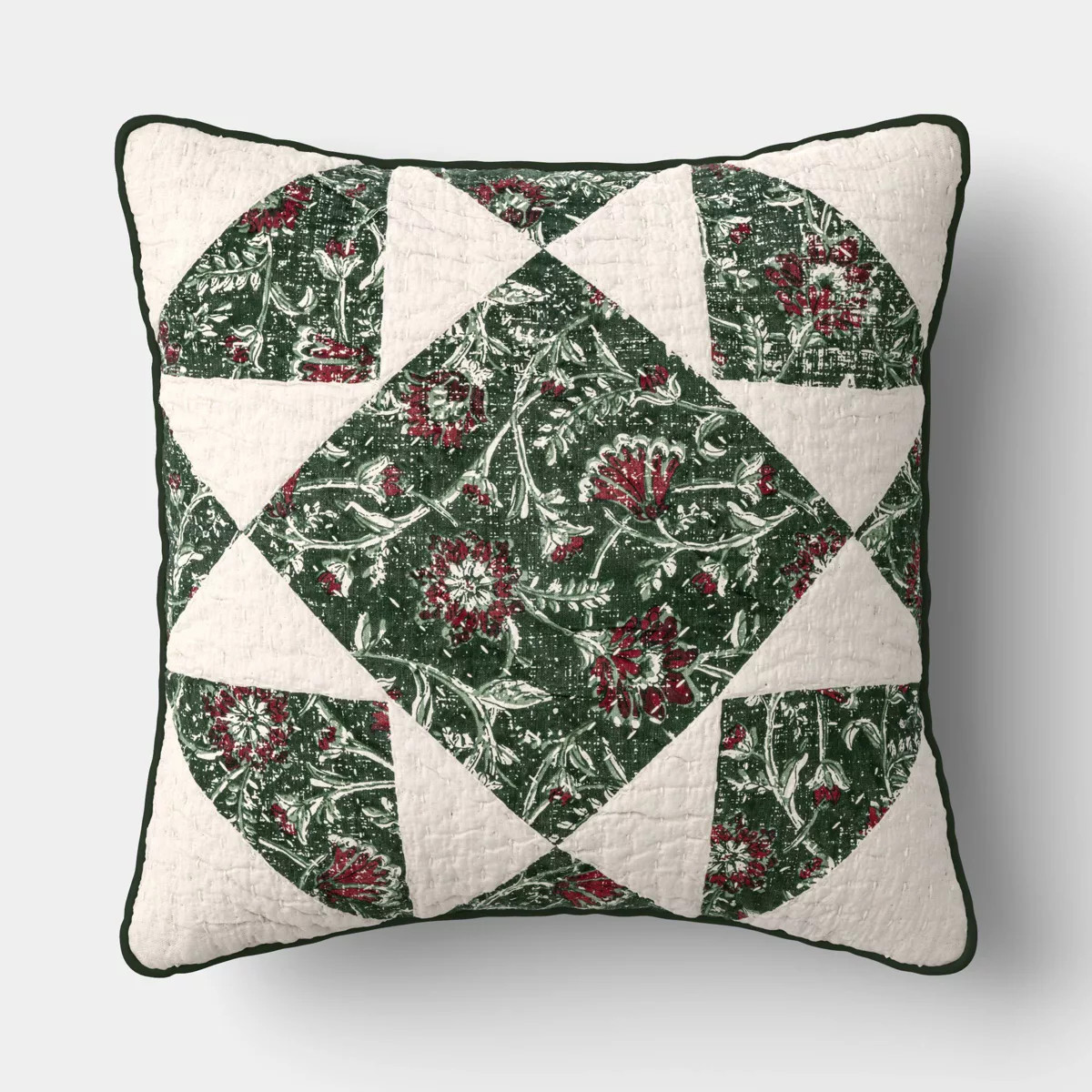 Holiday Patchwork Pillow Evergreen - Threshold\u2122 | Target