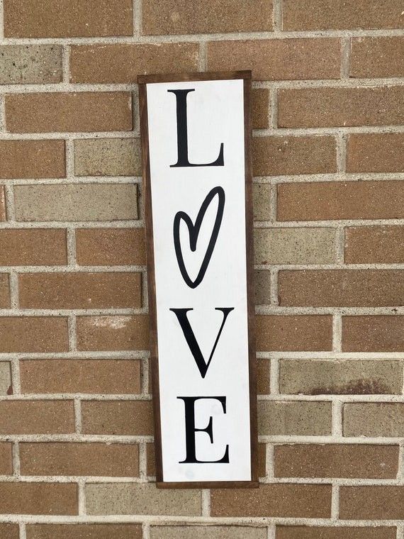 Love Sign | farmhouse wall decor | wood framed signs | sign for home | Valentine’s Day sign | Etsy (US)