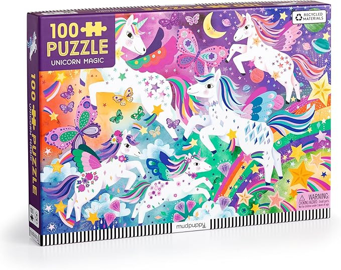 Mudpuppy Unicorn Magic – 100 Piece Jigsaw Puzzle with Colorful and Fun Illustrations of Sparkli... | Amazon (US)