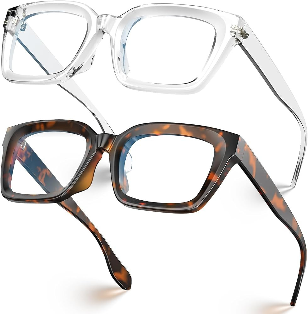 VISOONE Chunky Square Anti Glare UV400 Blue Light Blocking Computer Glasses | Amazon (US)