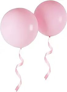 OUPKING 24 Inch Giant Round Balloons 10 Packs Macaron Pink Latex Balloons for Photo Shoot Wedding... | Amazon (US)
