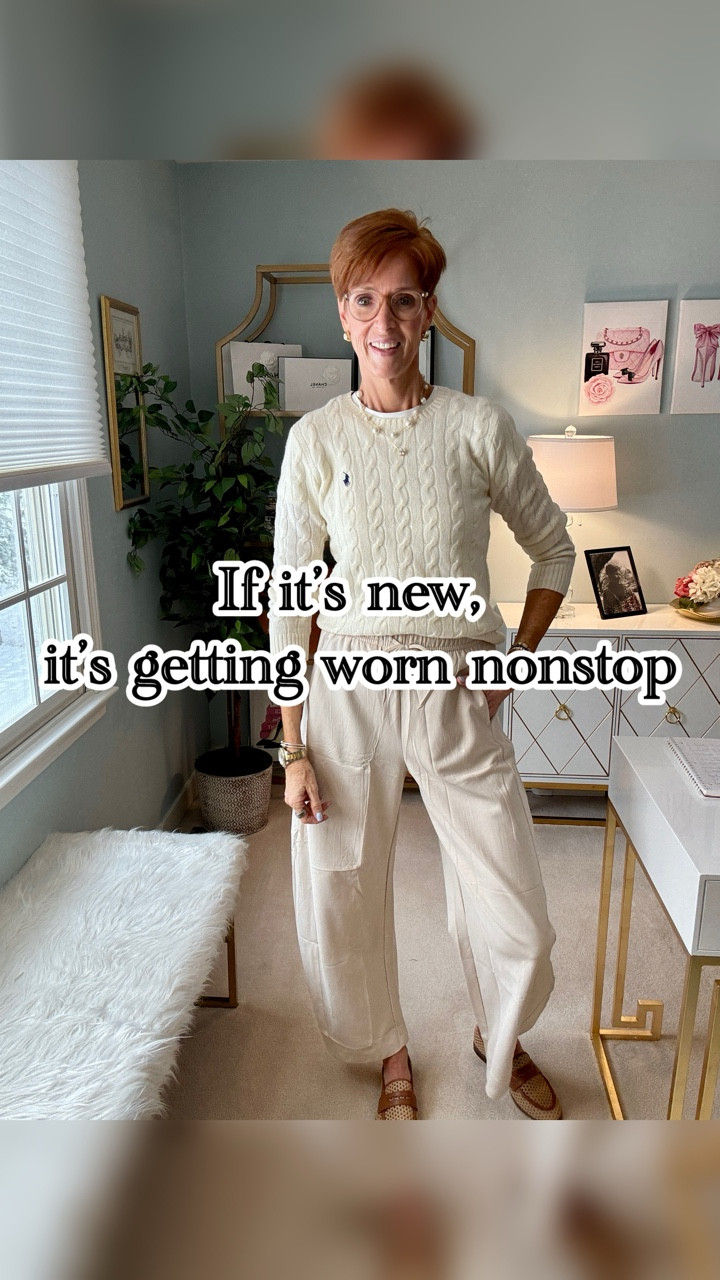 If you’re anything like me…�when you get something new, you don’t “style it later” — you wear it immediately. And then again. And probably again after that.

Want the links? Like, Follow & Comment SHOP and I’ll send links right to your DM.

There’s just something about finding a piece that works — the fit, the feel, the way it pulls everything together — that makes you reach for it without thinking.

This outfit is exactly that for me right now:�a simple white tee layered under a classic knit�easy pull-on pants that actually feel comfortable�and a polished loafer that makes it all feel intentional

It’s comfortable, it’s wearable, and it’s already on repeat.

If you’re over 40 and building a wardrobe you actually use, this is the goal — pieces you don’t have to convince yourself to wear.

Save this as a reminder: if you love it, wear it. Now. Not later.

And tell me — are you someone who saves new things… or wears them on repeat right away?

#over40style #everydayoutfit #classicstyle #womenover40 #effortlessdressing

#LTKootd #LTKTall #LTKOver40