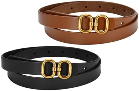 PACKOVE 2 Peças Cinto De Vestido Feminino Cinto De Couro Decoração Dourada Cintos Trela Para M... | Amazon (BR)