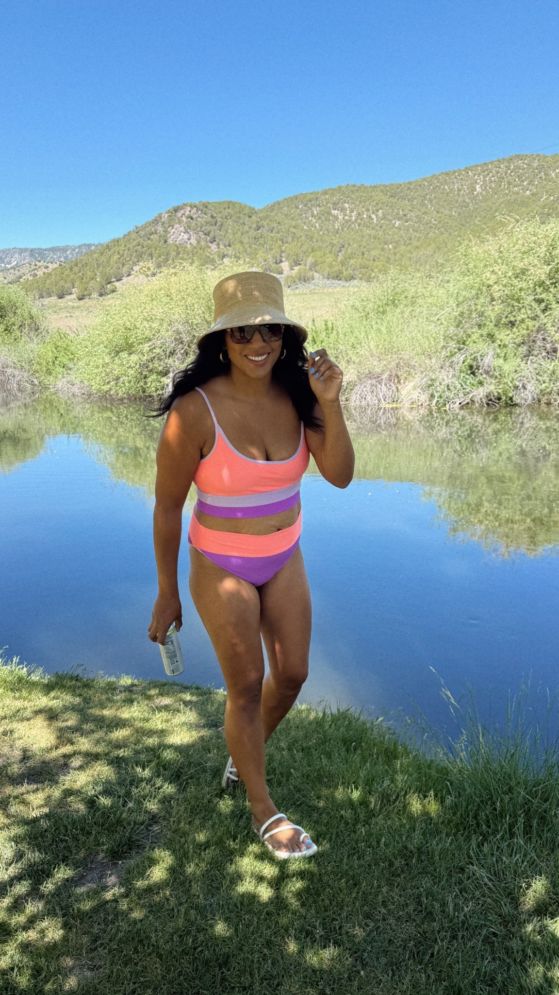 Code: krychele15 for this hat! Size XL in swim

#LTKMidsize #LTKootd #LTKSwim