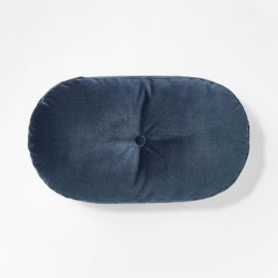 Velvet Oval Shaped Throw Pillow with Tufted Center - Threshold™ designed with Studio McGee | Target